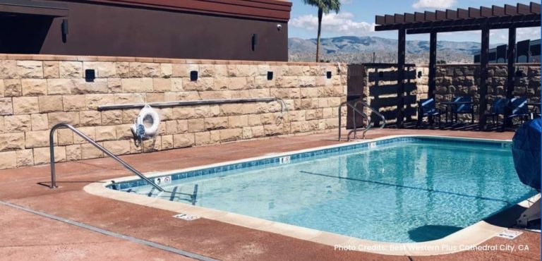 Pool View to Best Western in Cathedral City CA